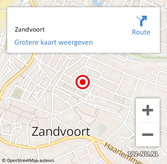 Locatie op kaart van de 112 melding:  Zandvoort op 25 oktober 2024 14:31