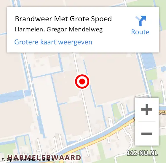 Locatie op kaart van de 112 melding: Brandweer Met Grote Spoed Naar Harmelen, Gregor Mendelweg op 25 oktober 2024 16:54