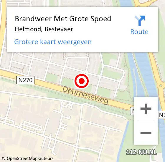 Locatie op kaart van de 112 melding: Brandweer Met Grote Spoed Naar Helmond, Bestevaer op 25 oktober 2024 18:45