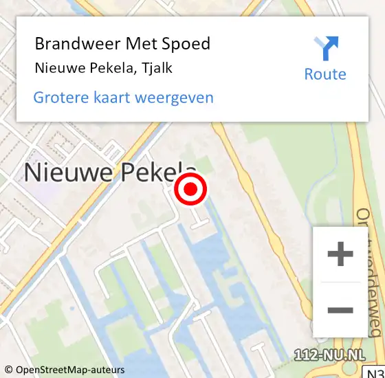 Locatie op kaart van de 112 melding: Brandweer Met Spoed Naar Nieuwe Pekela, Tjalk op 25 oktober 2024 20:56