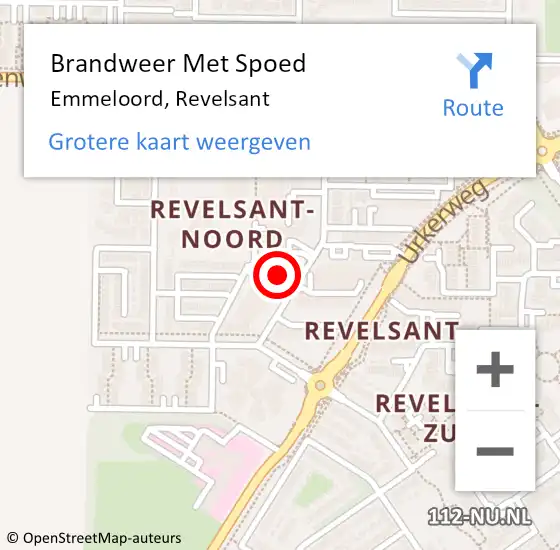 Locatie op kaart van de 112 melding: Brandweer Met Spoed Naar Emmeloord, Revelsant op 25 oktober 2024 21:31