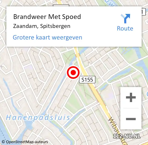 Locatie op kaart van de 112 melding: Brandweer Met Spoed Naar Zaandam, Spitsbergen op 25 oktober 2024 23:08