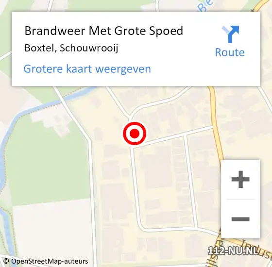 Locatie op kaart van de 112 melding: Brandweer Met Grote Spoed Naar Boxtel, Schouwrooij op 25 oktober 2024 23:43