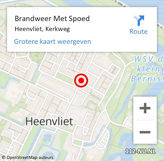 Locatie op kaart van de 112 melding: Brandweer Met Spoed Naar Heenvliet, Kerkweg op 26 oktober 2024 02:21