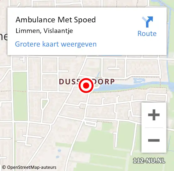 Locatie op kaart van de 112 melding: Ambulance Met Spoed Naar Limmen, Vislaantje op 26 oktober 2024 08:15