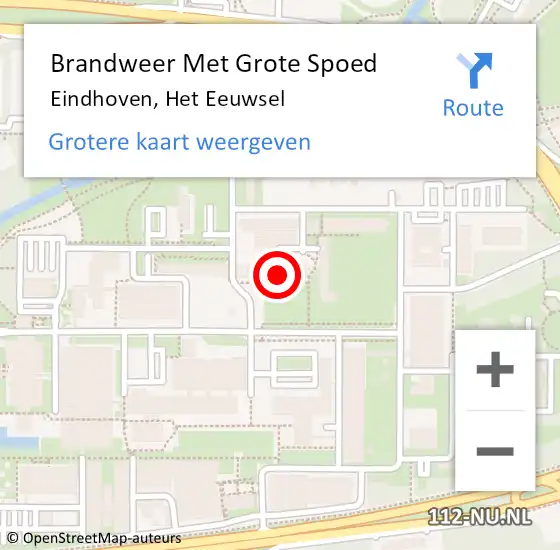 Locatie op kaart van de 112 melding: Brandweer Met Grote Spoed Naar Eindhoven, Het Eeuwsel op 26 oktober 2024 10:24