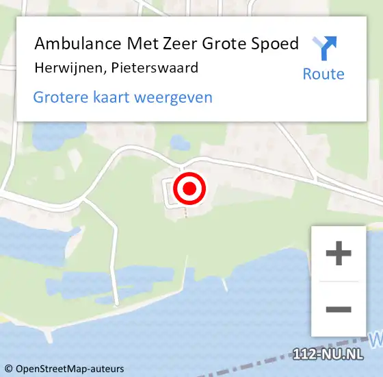 Locatie op kaart van de 112 melding: Ambulance Met Zeer Grote Spoed Naar Herwijnen, Pieterswaard op 26 oktober 2024 11:35