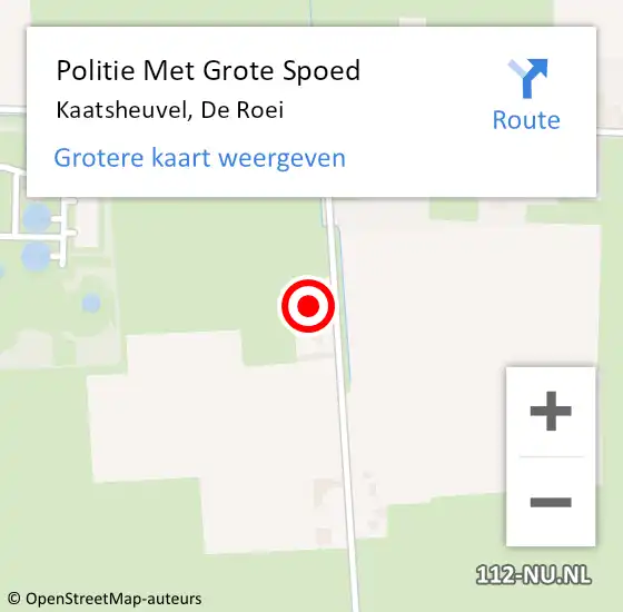 Locatie op kaart van de 112 melding: Politie Met Grote Spoed Naar Kaatsheuvel, De Roei op 26 oktober 2024 12:24