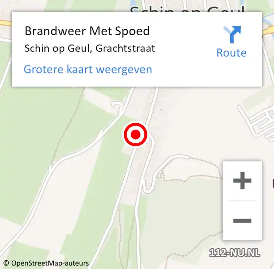 Locatie op kaart van de 112 melding: Brandweer Met Spoed Naar Schin op Geul, Grachtstraat op 26 oktober 2024 12:25