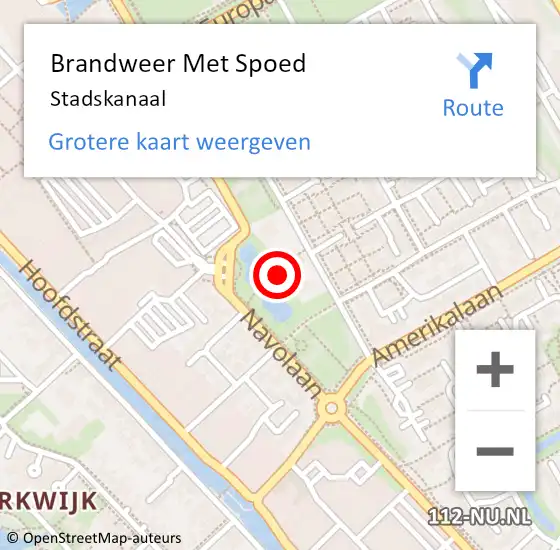 Locatie op kaart van de 112 melding: Brandweer Met Spoed Naar Stadskanaal op 26 oktober 2024 14:01