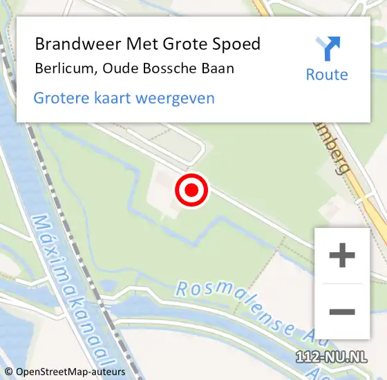 Locatie op kaart van de 112 melding: Brandweer Met Grote Spoed Naar Berlicum, Oude Bossche Baan op 26 oktober 2024 14:10