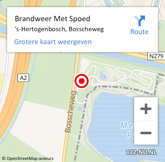 Locatie op kaart van de 112 melding: Brandweer Met Spoed Naar 's-Hertogenbosch, Bosscheweg op 26 oktober 2024 18:31