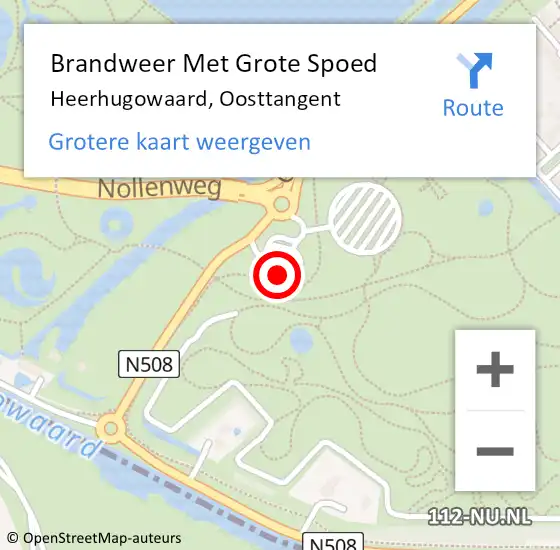 Locatie op kaart van de 112 melding: Brandweer Met Grote Spoed Naar Heerhugowaard, Oosttangent op 26 oktober 2024 21:45