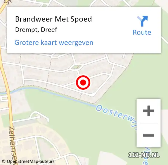 Locatie op kaart van de 112 melding: Brandweer Met Spoed Naar Drempt, Dreef op 26 oktober 2024 22:01