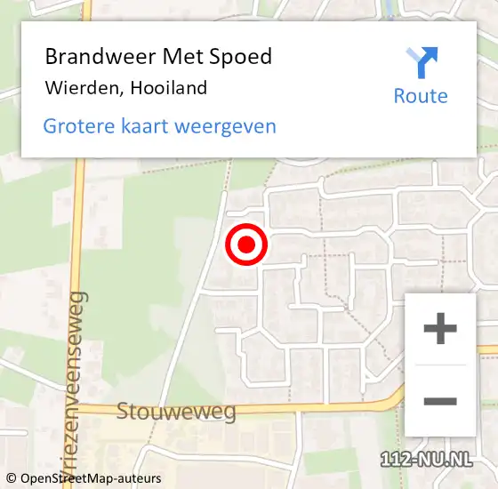 Locatie op kaart van de 112 melding: Brandweer Met Spoed Naar Wierden, Hooiland op 26 oktober 2024 22:58