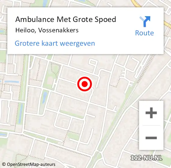 Locatie op kaart van de 112 melding: Ambulance Met Grote Spoed Naar Heiloo, Vossenakkers op 27 oktober 2024 10:43