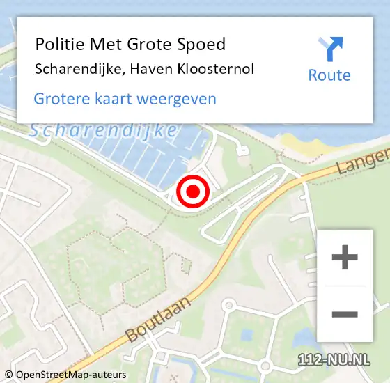 Locatie op kaart van de 112 melding: Politie Met Grote Spoed Naar Scharendijke, Haven Kloosternol op 27 oktober 2024 12:33