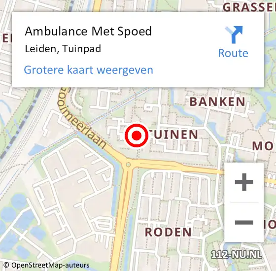 Locatie op kaart van de 112 melding: Ambulance Met Spoed Naar Wassenaar, Tuinpad op 27 oktober 2024 13:13