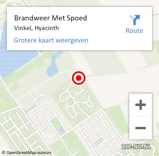 Locatie op kaart van de 112 melding: Brandweer Met Spoed Naar Vinkel, Hyacinth op 27 oktober 2024 20:26