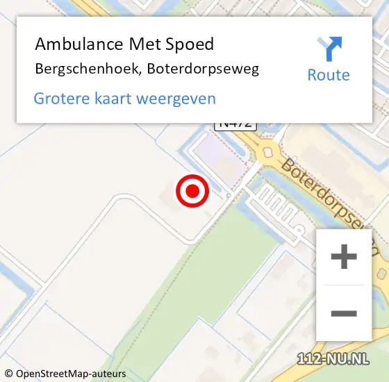 Locatie op kaart van de 112 melding: Ambulance Met Spoed Naar Berkel en Rodenrijs, Boterdorpseweg op 27 oktober 2024 21:33