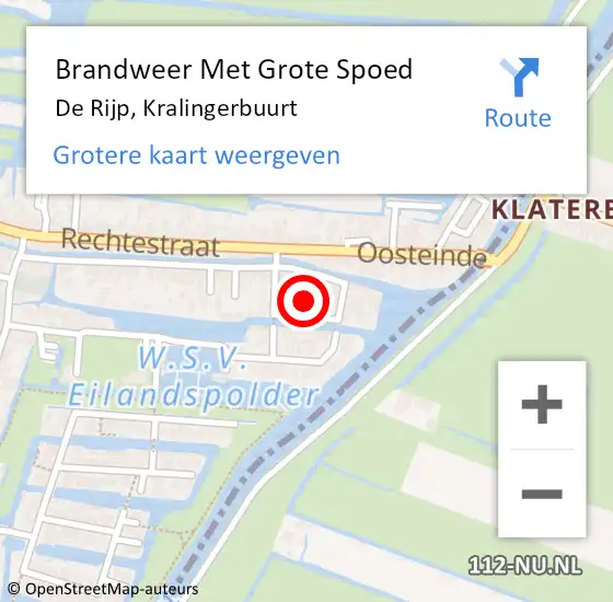 Locatie op kaart van de 112 melding: Brandweer Met Grote Spoed Naar De Rijp, Kralingerbuurt op 27 oktober 2024 23:17