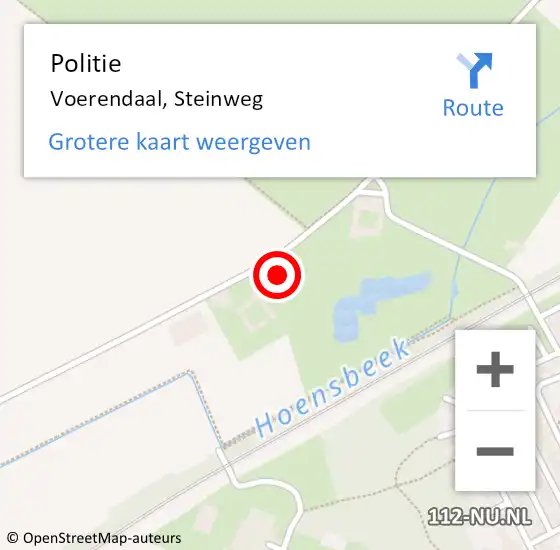 Locatie op kaart van de 112 melding: Politie Voerendaal, Steinweg op 28 oktober 2024 07:16