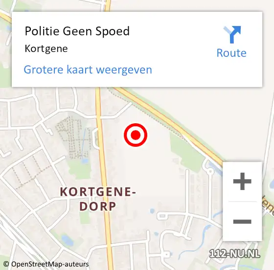 Locatie op kaart van de 112 melding: Politie Geen Spoed Naar Kortgene op 28 oktober 2024 09:25