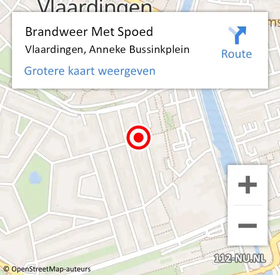 Locatie op kaart van de 112 melding: Brandweer Met Spoed Naar Vlaardingen, Anneke Bussinkplein op 28 oktober 2024 14:50