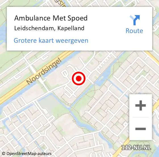 Locatie op kaart van de 112 melding: Ambulance Met Spoed Naar Leidschendam, Kapelland op 28 oktober 2024 16:10