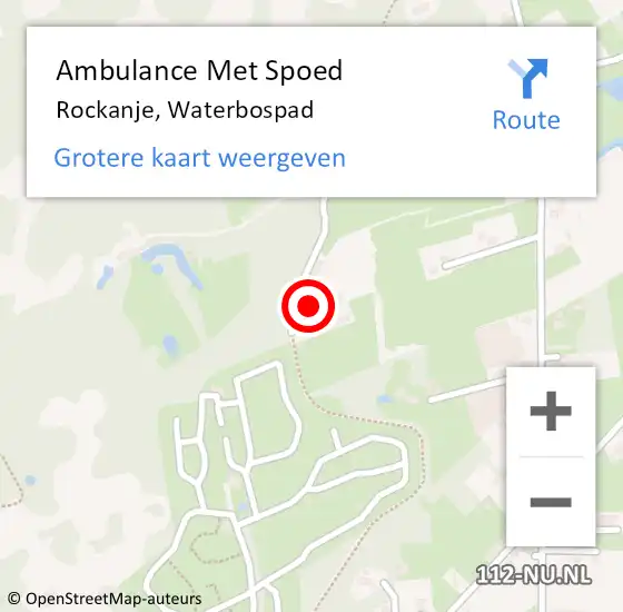 Locatie op kaart van de 112 melding: Ambulance Met Spoed Naar Rockanje, Waterbospad op 28 oktober 2024 19:00