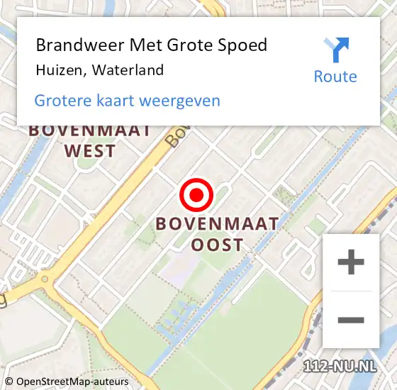 Locatie op kaart van de 112 melding: Brandweer Met Grote Spoed Naar Huizen, Waterland op 28 oktober 2024 19:53