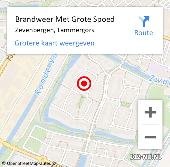 Locatie op kaart van de 112 melding: Brandweer Met Grote Spoed Naar Zevenbergen, Lammergors op 28 oktober 2024 20:54