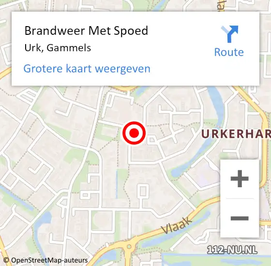 Locatie op kaart van de 112 melding: Brandweer Met Spoed Naar Urk, Gammels op 25 oktober 2014 02:39