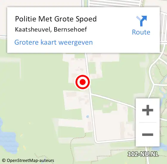 Locatie op kaart van de 112 melding: Politie Met Grote Spoed Naar Kaatsheuvel, Bernsehoef op 28 oktober 2024 21:25