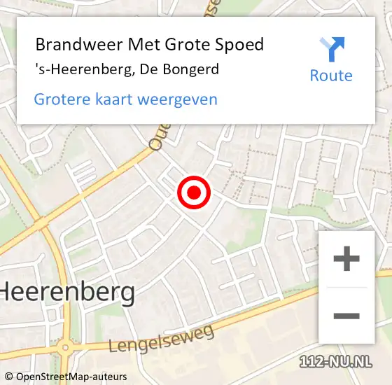 Locatie op kaart van de 112 melding: Brandweer Met Grote Spoed Naar 's-Heerenberg, De Bongerd op 25 oktober 2014 03:39