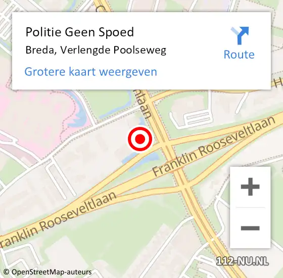 Locatie op kaart van de 112 melding: Politie Geen Spoed Naar Breda, Verlengde Poolseweg op 29 oktober 2024 08:05