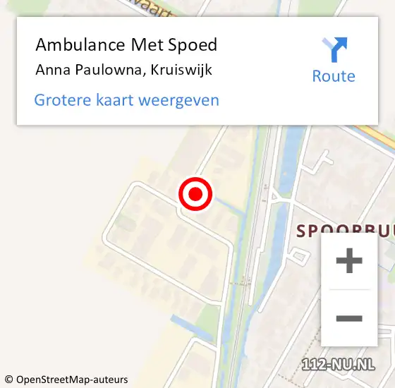 Locatie op kaart van de 112 melding: Ambulance Met Spoed Naar Anna Paulowna, Kruiswijk op 29 oktober 2024 09:07