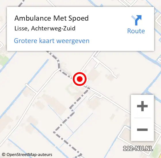 Locatie op kaart van de 112 melding: Ambulance Met Spoed Naar Lisse, Achterweg-Zuid op 29 oktober 2024 10:02