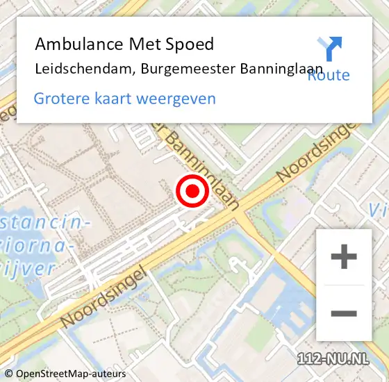 Locatie op kaart van de 112 melding: Ambulance Met Spoed Naar Leidschendam, Burgemeester Banninglaan op 29 oktober 2024 10:40