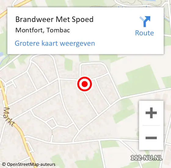 Locatie op kaart van de 112 melding: Brandweer Met Spoed Naar Montfort, Tombac op 29 oktober 2024 12:30