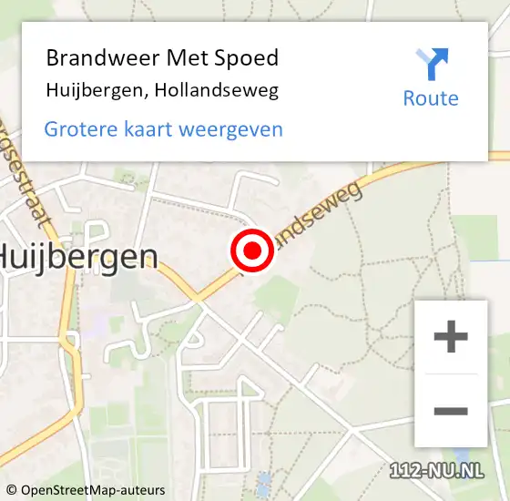 Locatie op kaart van de 112 melding: Brandweer Met Spoed Naar Huijbergen, Hollandseweg op 29 oktober 2024 13:22