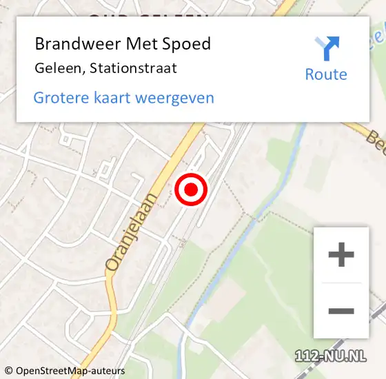 Locatie op kaart van de 112 melding: Brandweer Met Spoed Naar Geleen, Stationstraat op 29 oktober 2024 15:54