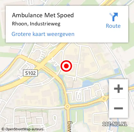 Locatie op kaart van de 112 melding: Ambulance Met Spoed Naar Rhoon, Industrieweg op 29 oktober 2024 16:35