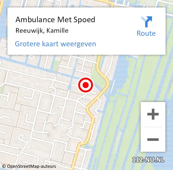 Locatie op kaart van de 112 melding: Ambulance Met Spoed Naar Reeuwijk, Kamille op 30 oktober 2024 08:27