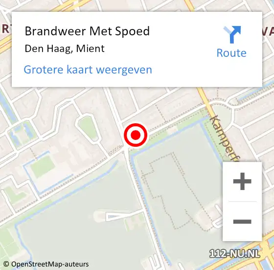 Locatie op kaart van de 112 melding: Brandweer Met Spoed Naar Den Haag, Mient op 30 oktober 2024 18:23