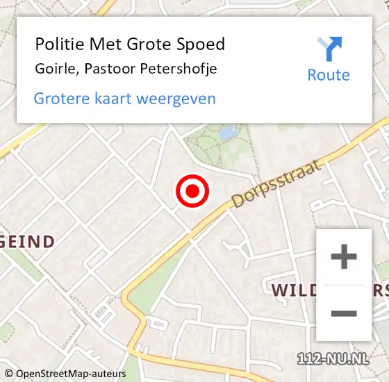 Locatie op kaart van de 112 melding: Politie Met Grote Spoed Naar Goirle, Pastoor Petershofje op 30 oktober 2024 18:39