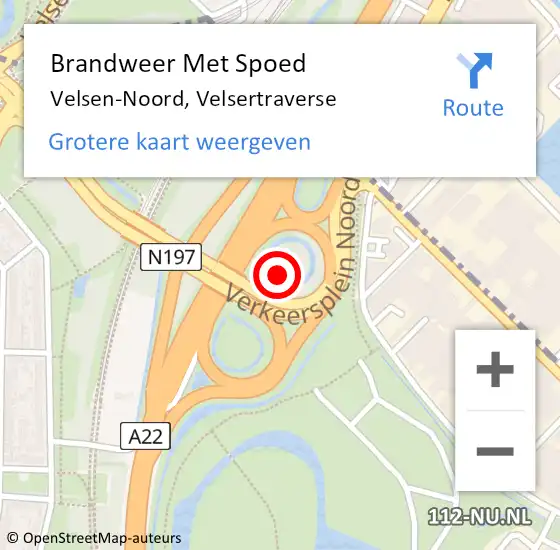 Locatie op kaart van de 112 melding: Brandweer Met Spoed Naar Velsen-Noord, Velsertraverse op 31 oktober 2024 00:43