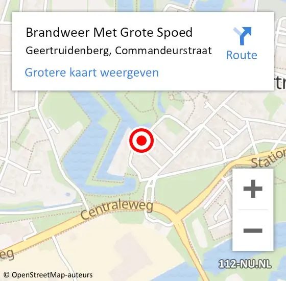 Locatie op kaart van de 112 melding: Brandweer Met Grote Spoed Naar Geertruidenberg, Commandeurstraat op 31 oktober 2024 01:01