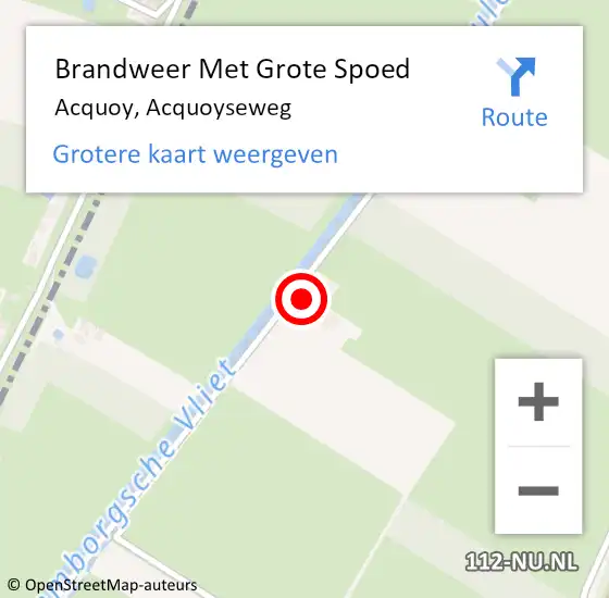 Locatie op kaart van de 112 melding: Brandweer Met Grote Spoed Naar Acquoy, Acquoyseweg op 31 oktober 2024 04:04