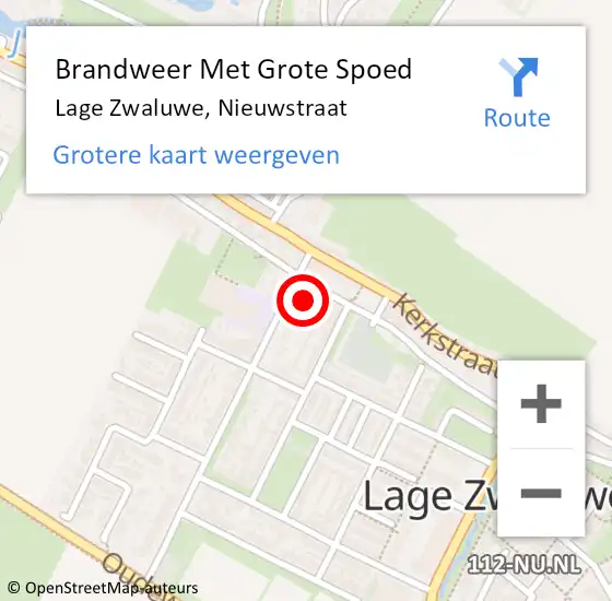 Locatie op kaart van de 112 melding: Brandweer Met Grote Spoed Naar Lage Zwaluwe, Nieuwstraat op 31 oktober 2024 08:09